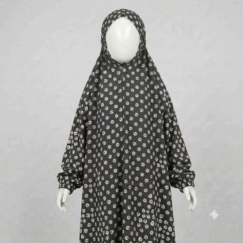 Kids Namaz Chadar With Sleeves (Age 6-14 years) - Light Grey