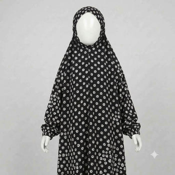 Kids Namaz Chadar With Sleeves (Age 6-14 years) - Black