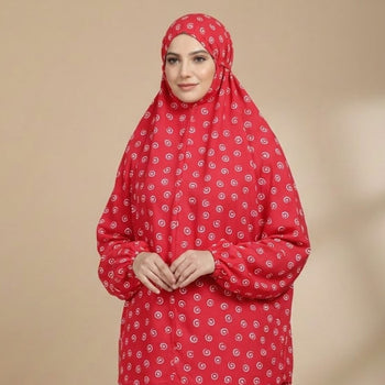 Namaz Chadar With Sleeves - Peachish Pink