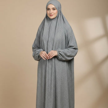 Namaz Chadar With Sleeves -  Grey