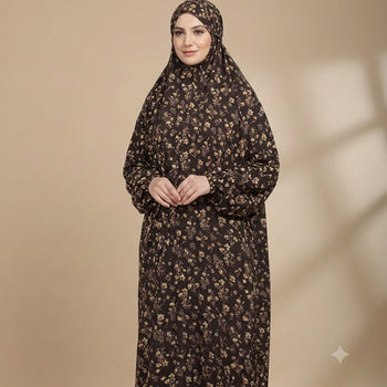 Namaz Chadar With Sleeves - Dark Brown