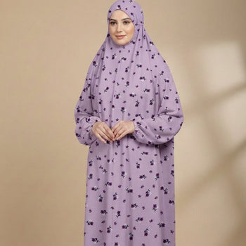Namaz Chadar With Sleeves - Light Purple