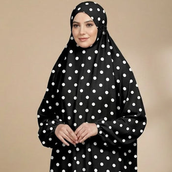 Namaz Chadar With Sleeves - Black