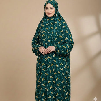 Namaz Chadar With Sleeves - Dark Teal