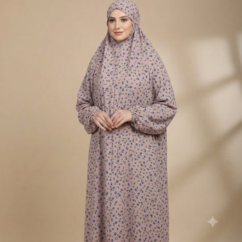 Namaz Chadar With Sleeves -  Tea Pink