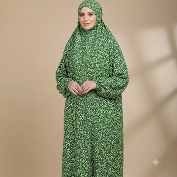 Namaz Chadar With Sleeves - Green