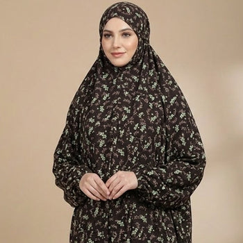 Namaz Chadar With Sleeves - Dark Brown