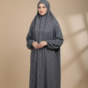 Namaz Chadar With Sleeves -  Dark Grey