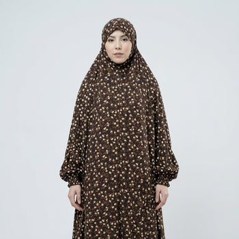 Namaz Chadar With Sleeves - Dark Brown