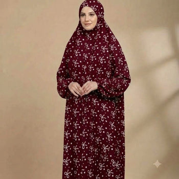 Namaz Chadar With Sleeves - Maroon