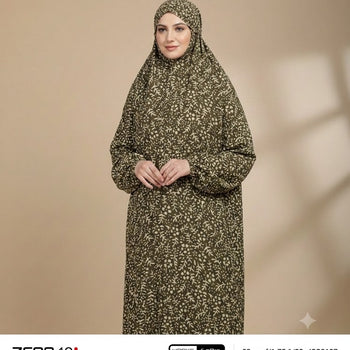 Namaz Chadar With Sleeves -  Olive Green