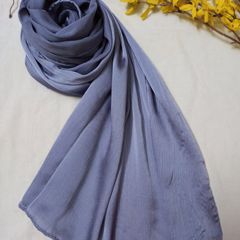 Crinkle Silk Matte - Dusty Blue