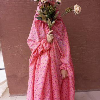 Kids Namaz Chadar With Sleeves (Age 6-10 years) - Peach