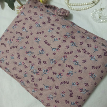 Namaz Chadar With Sleeves - Pink With Pink Flowers