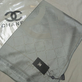 Chanel Silk Stole – Silver
