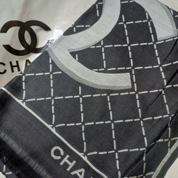 Chanel Silk Stole – Black