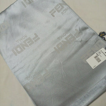 FENDI Silk Stole – Greyish Silver