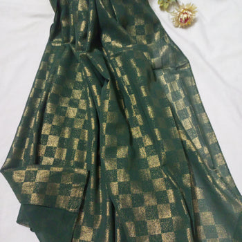 Shiny Georgette - Dark Green