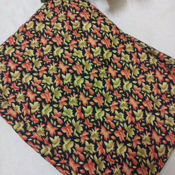 Namaz Chadar With Sleeves - Orange Green Flowers