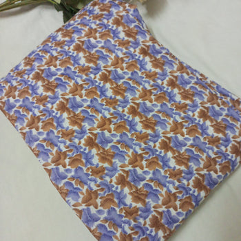 Namaz Chadar With Sleeves - Blue Brown Flowers