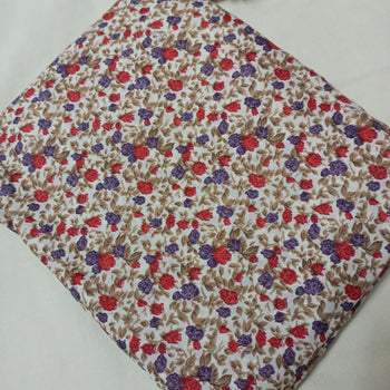 Namaz Chadar With Sleeves - Red Purple Flowers
