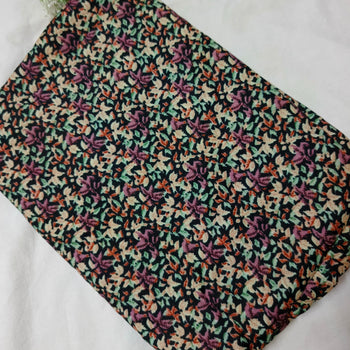 Kids Namaz Chadar With Sleeves (Age 6-14 years) - Magenta Flowers