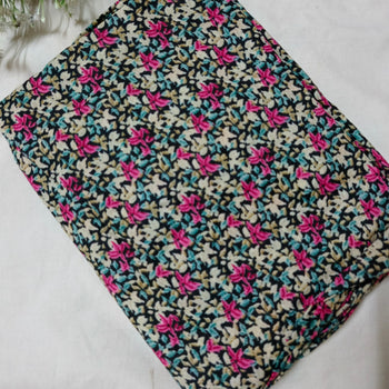 Kids Namaz Chadar With Sleeves (Age 6-14 years) - Pink Flowers