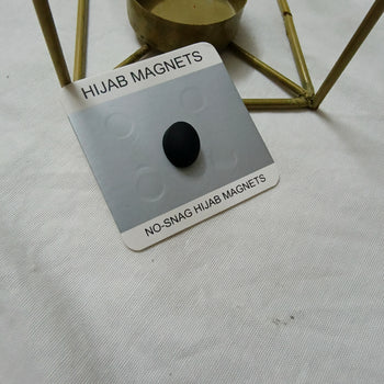 Oval Shaped Magnetic Pin - Black