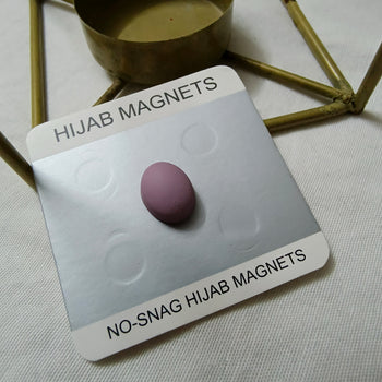 Oval Shaped Magnetic Pin - Mauve