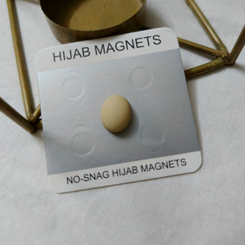 Oval Shaped Magnetic Pin - Cream