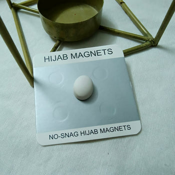 Oval Shaped Magnetic Pin - Pearl White