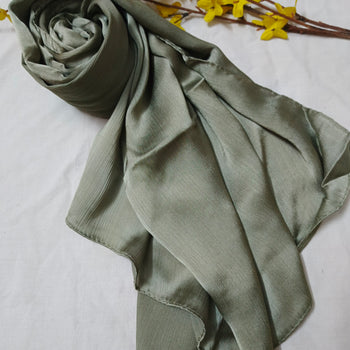Crinkle Silk Matte - Sage Green