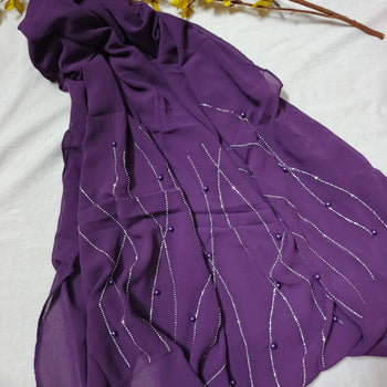 Fancy Georgette - Purple
