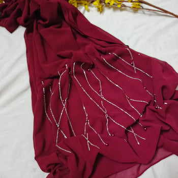 Fancy Georgette - Red