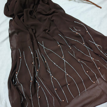 Fancy Georgette - Dark Brown