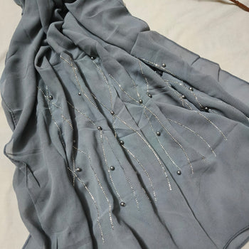 Fancy Georgette - Grey