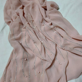 Fancy Georgette - Nude Pink