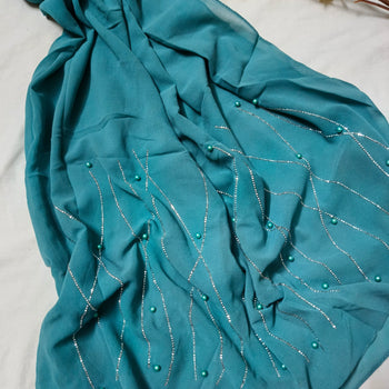 Fancy Georgette - Teal