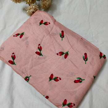 Namaz Chadar With Sleeves - Peachish Pink