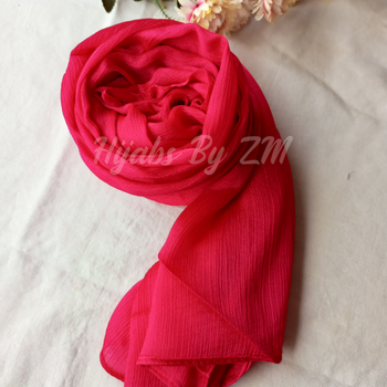 Crinkle Silk - Hot Pink