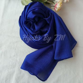 Crinkle Silk - Royal Blue