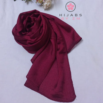 Crinkle Silk - Maroon