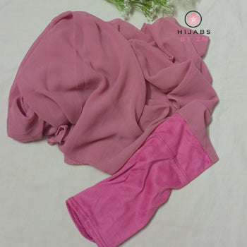 Tube Cap Attached Hijab - Pink