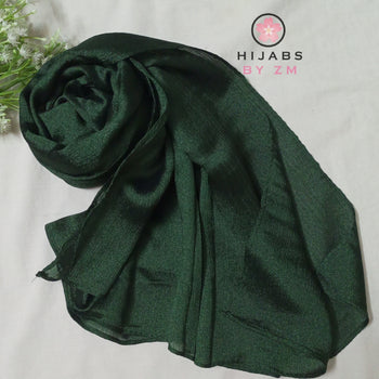 Crinkle Silk - Dark Green