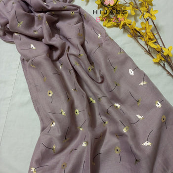 Block Printed Hijab - Mauve