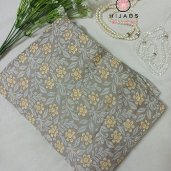 Namaz Chadar With Sleeves - Yellow Flowers