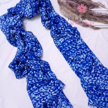 Pampas Printed Hijab - Blue