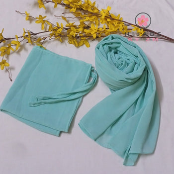 Hijab Niqab Set - Aqua