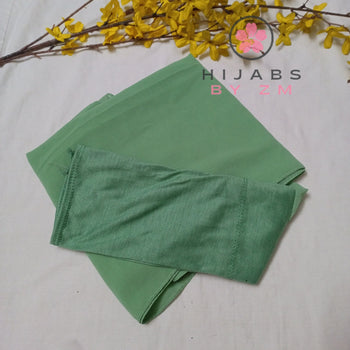 Tube Cap Attached Hijab - Caribbean Green