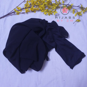 Tube Cap Attached Hijab - Black